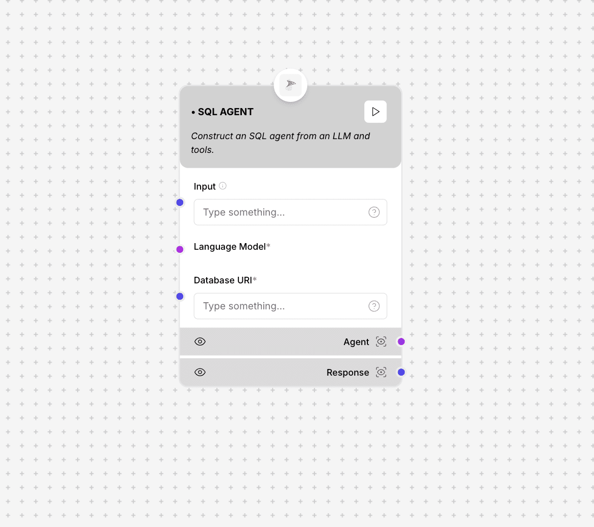 SQL Agent Component