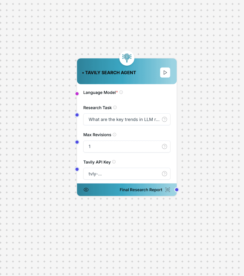 Tavily Search Agent Component