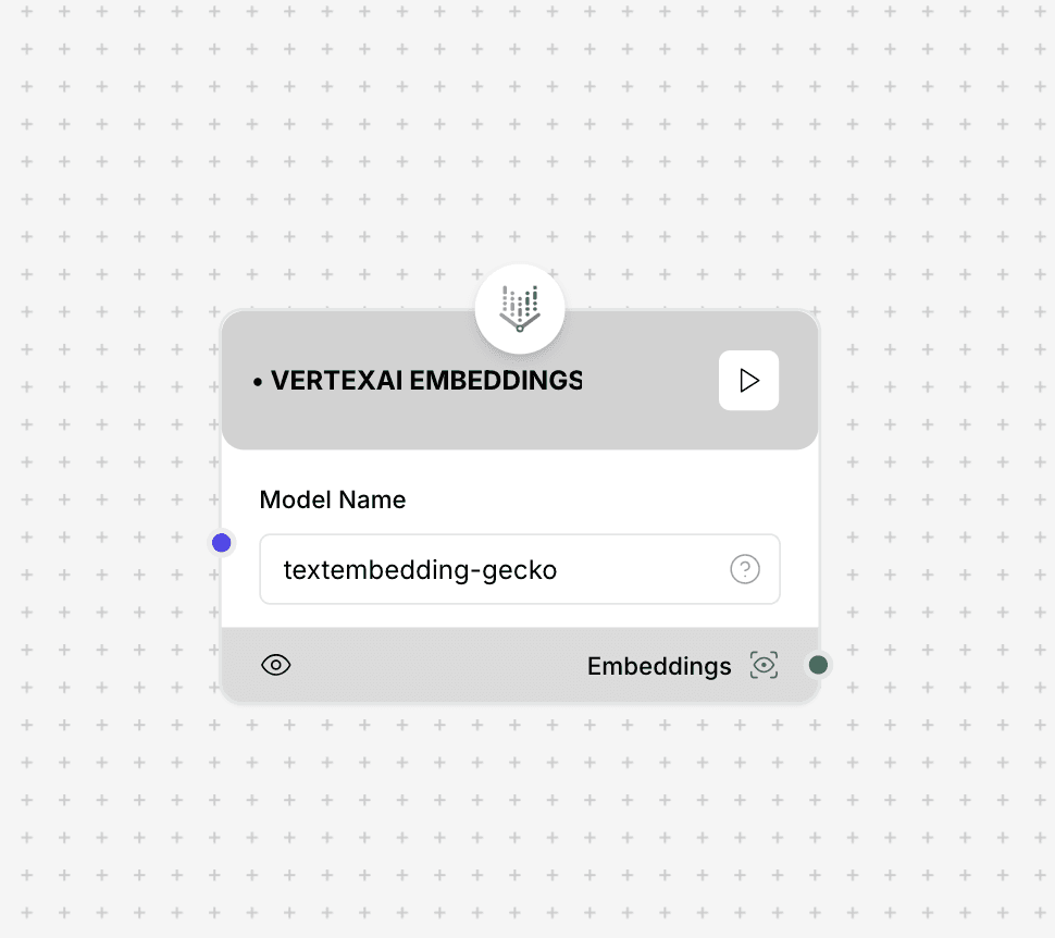 Vertex AI Embeddings Component