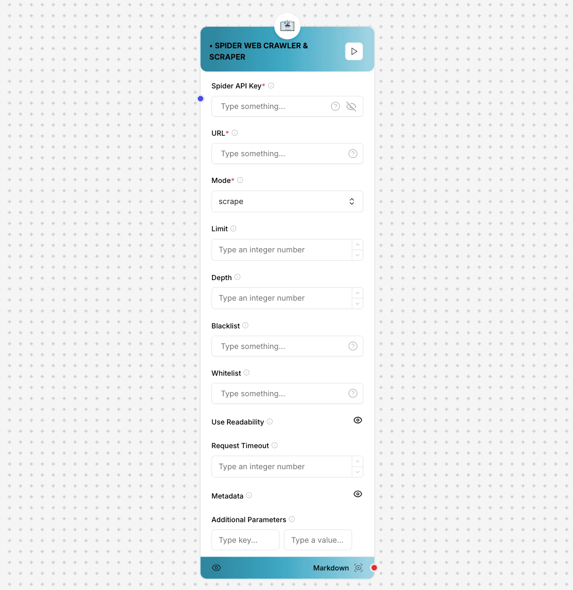Spider Web Crawler & Scraper Component
